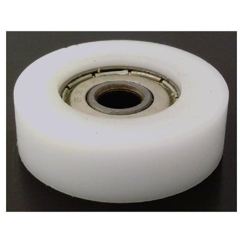 8mm Bore Bearing - 35mm White Plastic Tire 8x35x9mm