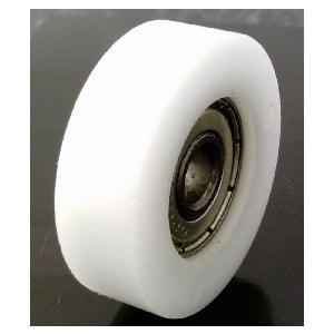 8mm Bore Bearing - 35mm White Plastic Tire 8x35x9mm