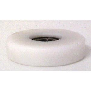 8mm Bore Bearing - 50mm White Plastic Tire 8x50x12mm