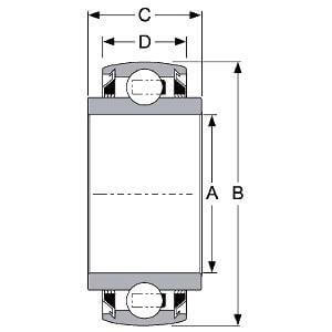 GW211PP202 Agricultural Ball Bearing - Round 2" Bore
