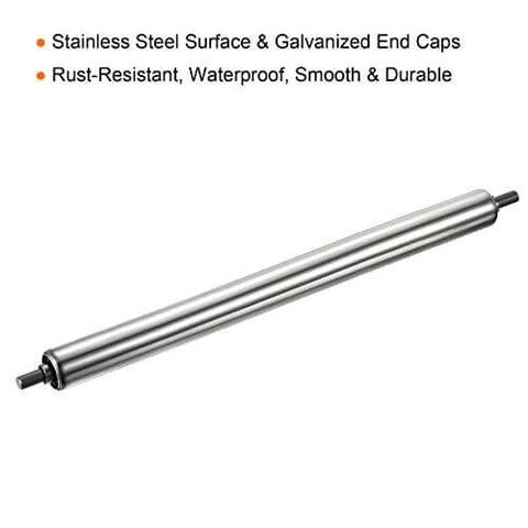 Gravity Conveyor Roller 1" Diameter 12" inch Long Stainless Steel