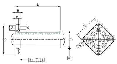 LMEK8LUU 8mm Square Flanged Bushing Linear Motion