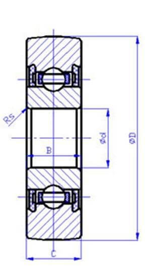 LR203NPP Track Roller Bearing 17x47x12mm - Sealed Cam Follower