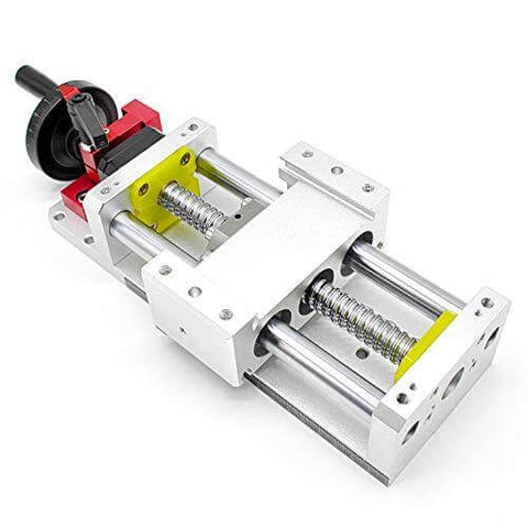 Linear Stage Actuator 100mm Ballscrew 1605 Double Optical Axis Linear Rail Guide Manual Slide Stage C7 - Ruler for CNC Router Z-axis