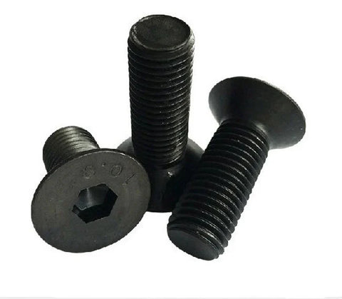 M3-0.5 x 12mm Flat Head Cap Screw Hex Socket