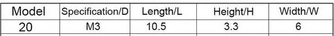 M3 T-Slot Nut for 2020 Aluminum Extrusion Profile