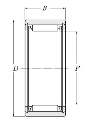 NKS18 Bearing 18x30x16mm Needle Roller