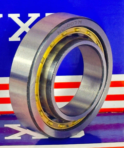 NU1007M Cylindrical Roller Bearing 30x55x13mm Bronze Cage