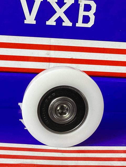 POM10x40x10-2RS C1 L8 M6 White Plastic Bearing 10x40x10 Sealed Bearing with White Tire and Threaded Stud