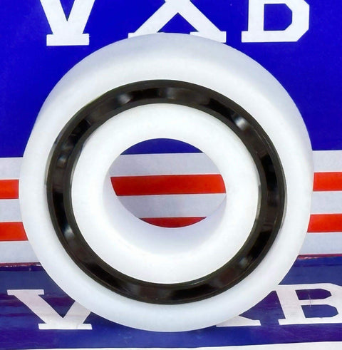 R18 Plastic Bearing - POM | SS316 Stainless Steel Balls | Food Grade | 1 1/8" x 2 1/8" x 1/2"