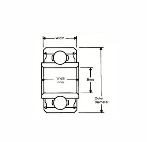 SRW168TT Extended Inner Ring Bearing 1/4" x 3/8"