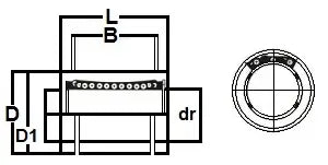 SW12-OP Open Ball Bushing Linear Motion Bearing NB-Japan