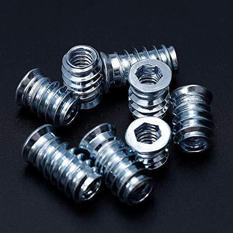 Threaded Insert for Wood 1/4-20 x 10mm 15mm 20mm Screw in Wood Insert Nut Kit 150 Pieces