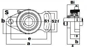 UCFA210-32 2" Adjustable oval two-bolt Flanged Mounted