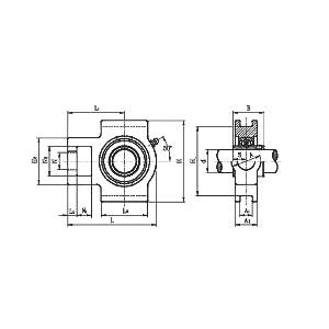 UCT207-20 1-1/4" Bore Mounted Bearing Take-Up Unit