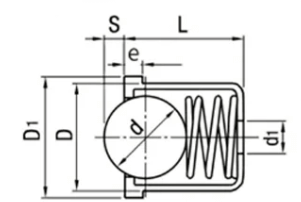 Boulon à ressort à bille en plastique à ajustement serré 3mm x 4mm - bille en POM