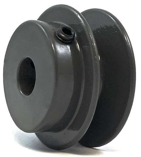 AK20-1/2" OD 2" Cast Iron ID 1/2" Shaft Pulley Sheave 1 Groove V Style A Belt 4L New - VXB Ball Bearings