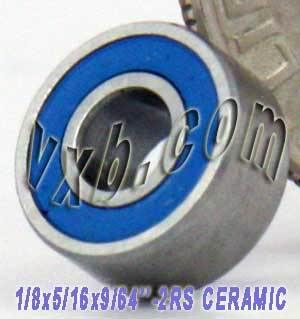 Ceramic Sealed Bearing 1/8" x 5/16x9/64 inch Miniature