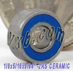 Ceramic Sealed Bearing 1/8" x 5/16x9/64 inch Miniature