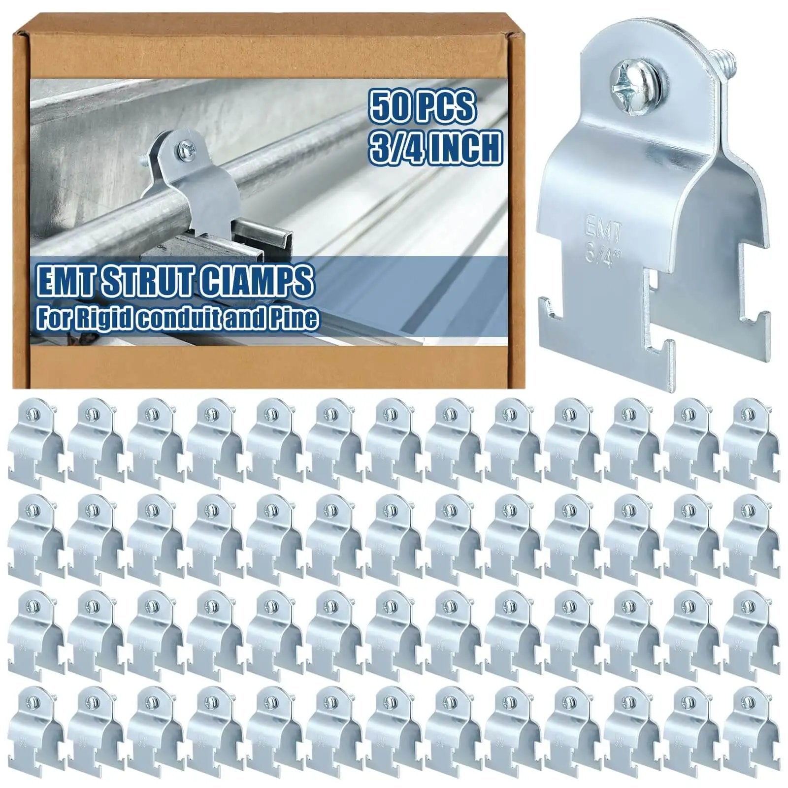 Universal EMT Pipe Strut Clamps for Strut Channel Acce...