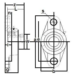 FHFTJ202D-10G Bearing Flange Standard 2 Bolt 5/8 Inch