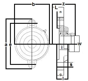FHFX207-23 Bearing Flange Ductile 2 Bolt 1 7/16 Inch