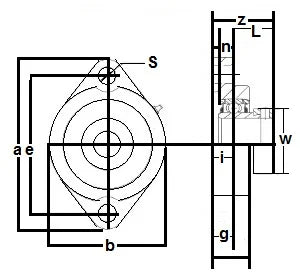 FHLF202-9 Bearing Flange Narrow Steel 2-Bolt 9/16"