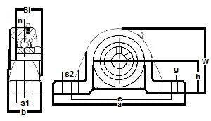 FHSLP206-17G Pillow Block Low Shaft Height 1 1/16 Bearing