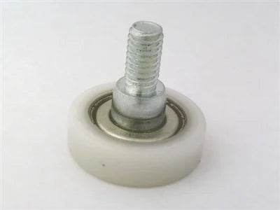 Flat Nylon Ball Bearing - 22mm White Plastic Tire for sliding doors & windows