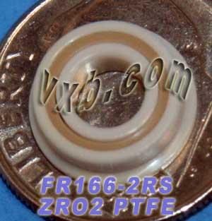 FR166-2RS Full Ceramic Flanged Bearing 3/16x3/8x1/8 inch ZrO2