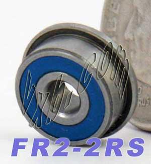 FR2-2RS Flanged Sealed Bearing 1/8" x 3/8x5/32 inch Bearing