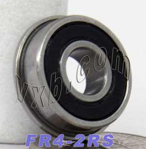 FR4-2RS Flanged Sealed Bearing 1/4" x 5/8" x 0.196" Bearing
