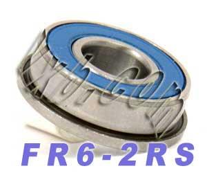 FR6-2RS Flanged Sealed Bearing 3/8x7/8x9/32 inch Miniature Bearing