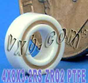 Full Ceramic Sealed Bearing 4x8x3 ZrO2 Miniature