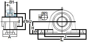 FYH Bearing 1 3/4 NCP209-28 Pillow Block Mounted Bearing
