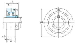 FYH Bearing UCC318 90mm Cartridge Mounted Bearing