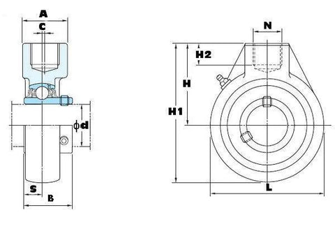 FYH Bearing UCHA202-10 5/8 Hanger type Mounted Bearing