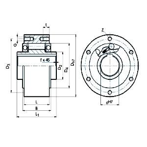 GFR20 20mm Freewheel Clutch - One-Way Roller Type - Backstop/Overrunning 20x75x57mm