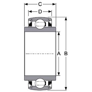 GW210PPB2 Agricultural Heavy Duty Bearing, Round Bore 1.9380" Bore Bearing