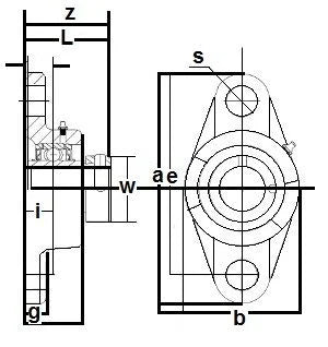 HCFTS212-39 Bearing Flange Standard 2 Bolt 2 7/16 inch