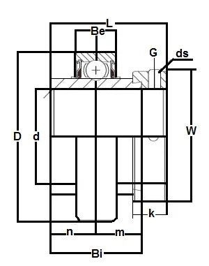 HCR208-24 Bearing Insert 1-1/2" Mounted