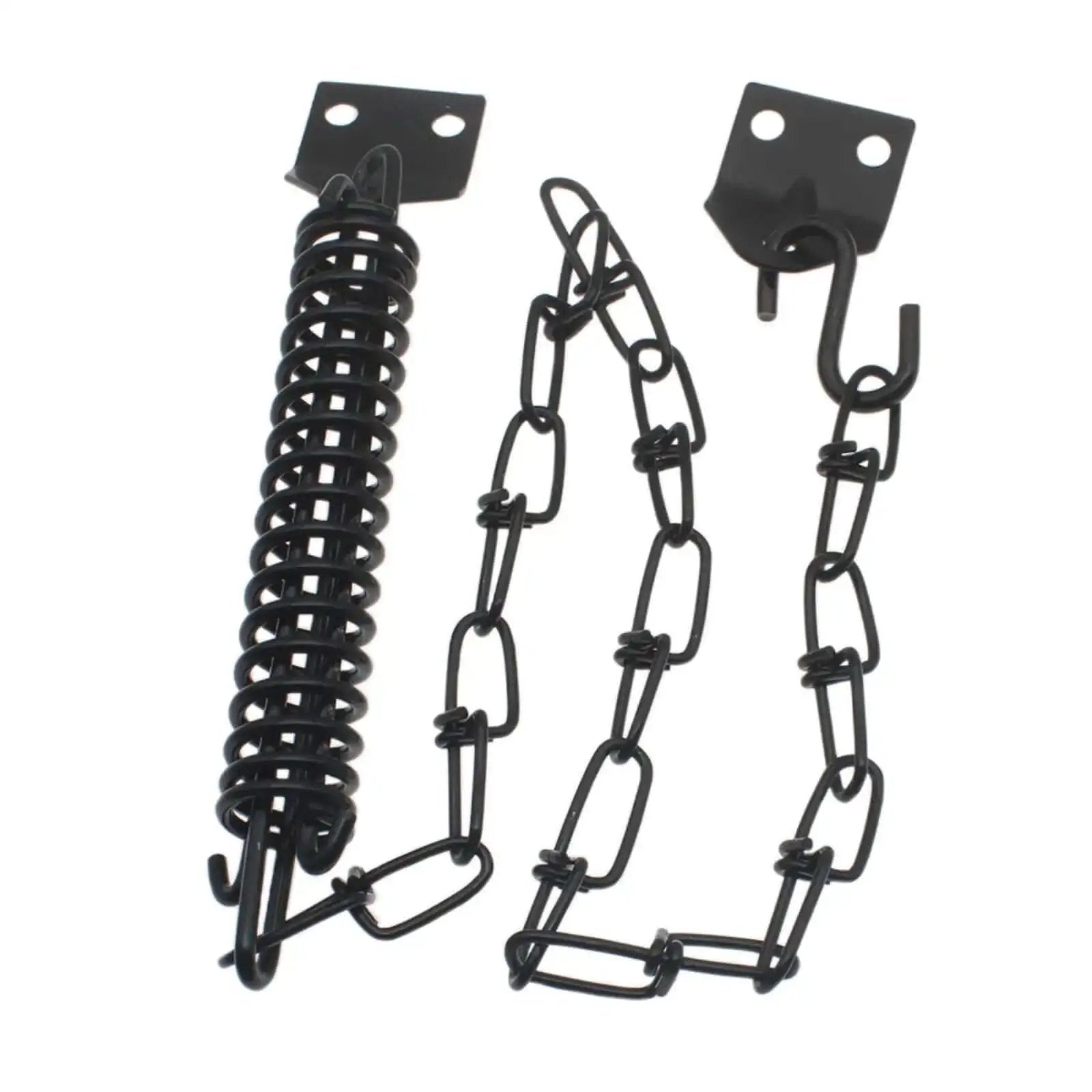 Black Finish Screen & Storm Door Stop Spring Chain | Trusty Task Tools Black Finish Screen & Storm Door Stop Spring Chain | Trusty Task Tools