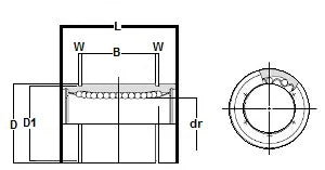 KB30UU NB Bearing 30mm Ball Bushings Linear Motion Bearing