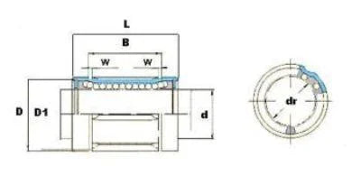 LB50UU 50mm Ball Bushing 50x80x100 Linear Motion Bearings - VXB Ball Bearings