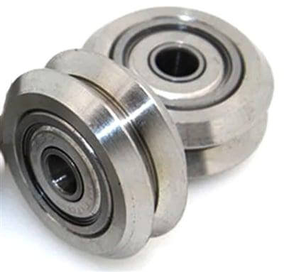 Linear Motion Guide Way 4x24.5x5.6mm V Groove Steel Track Roller Bearing