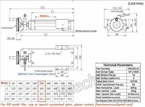 Linear Stage Actuator 300mm Ballscrew 1605 Optical Axis Linear Rail Guide Manual Slide Stage C7 with Ruler for DIY CNC Router Controller 4-Axis Stage - VXB Ball Bearings