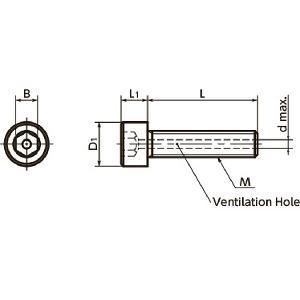 10-Pack SVSS-M4-6-MOS NBK Socket Head Cap Vacuum Vented Screws - Ventilation Hole - MoS2 Shot M4 length 6mm Made in Japan