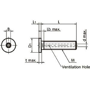 10-Pack Made in Japan SVSHS-M5-8 NBK 5mm Socket Head Cap Vacuum Vented Screws - Ventilation Hole - Special Low Profile