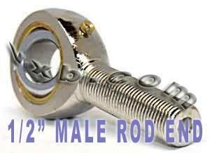 Male Rod End 1/2 POSB8L Left Hand Bearing
