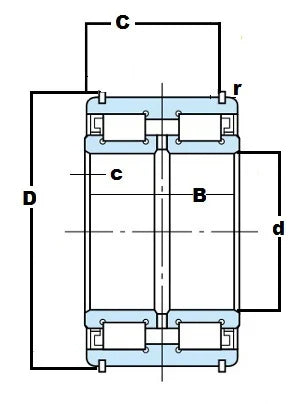NAS5013UUNR Sheave 2-Row Full Complement Bearing